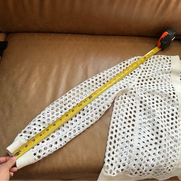 Akris Punto V-Neck Press-Button eyelet Bomber Jacket lace designer white - Picture 15 of 17